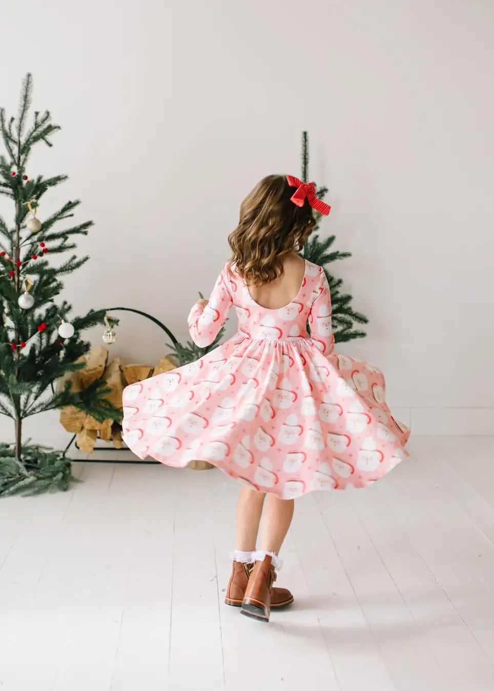 Gwendolyn Dress in Santa Cocoa | Christmas Dress