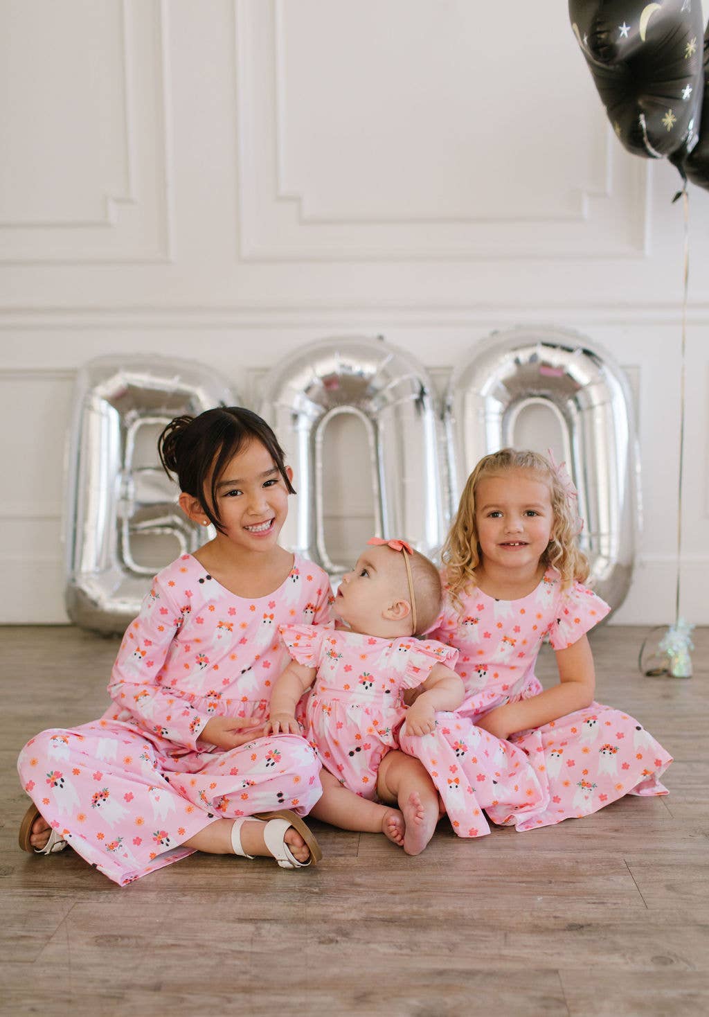 Olivia Dress in Floral Ghost | Girls Halloween Dress 