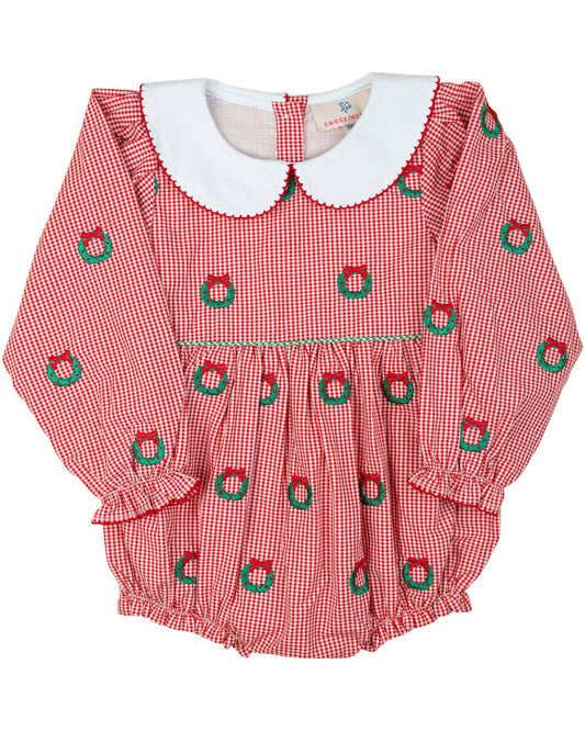 Christmas Wreaths Embroidered Bubble