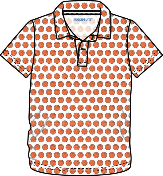 Boys Basketball Madness Knit Short Sleeve Performance Polo