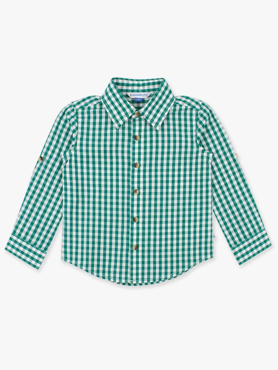 Classic Emerald Green Gingham l/s Shirt