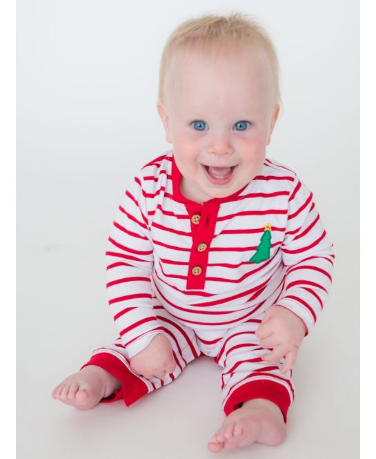 Christmas Tree l/s Henley Romper