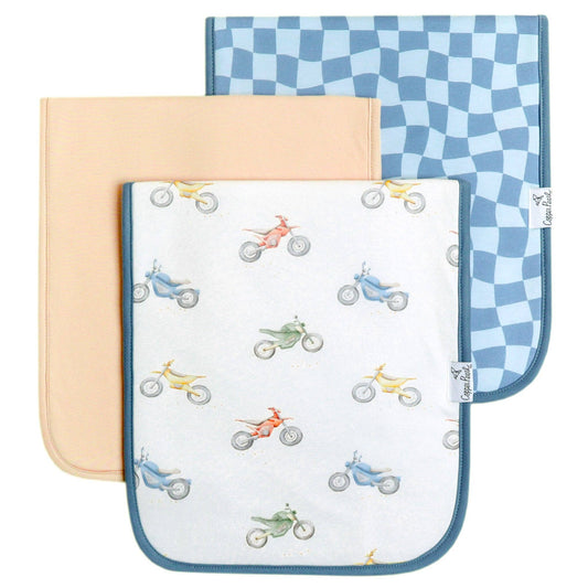 3 Pack Premium Burp Cloths - Ryder