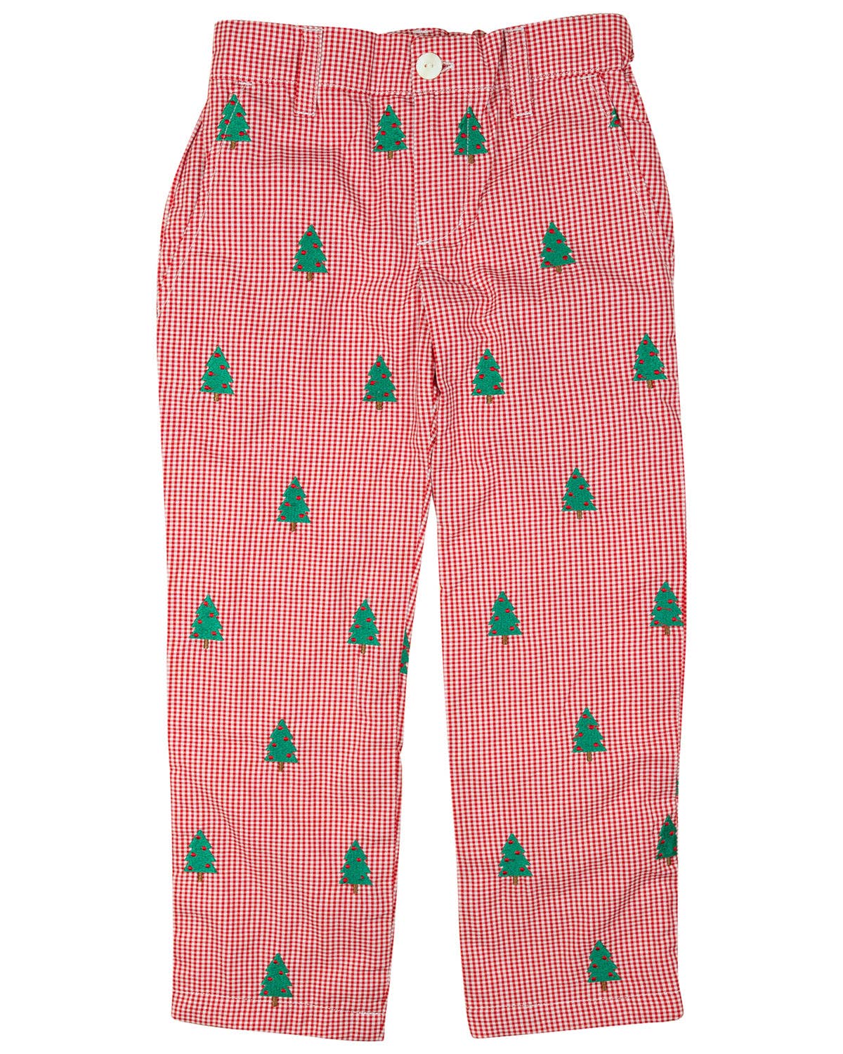 Christmas Wreaths Embroidered Pants