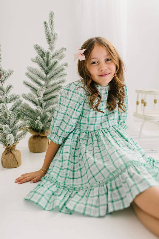 Kiki Dress in Winter Plaid | Girls Twirl Dress