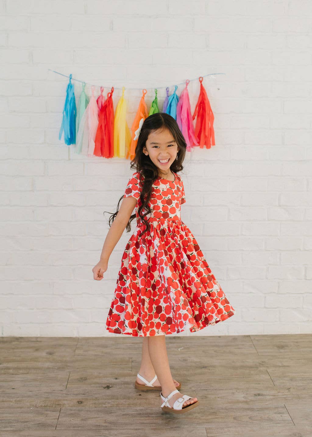 Classic Twirl Dress in Apple | Girls BACK TO SCHOOL Dress