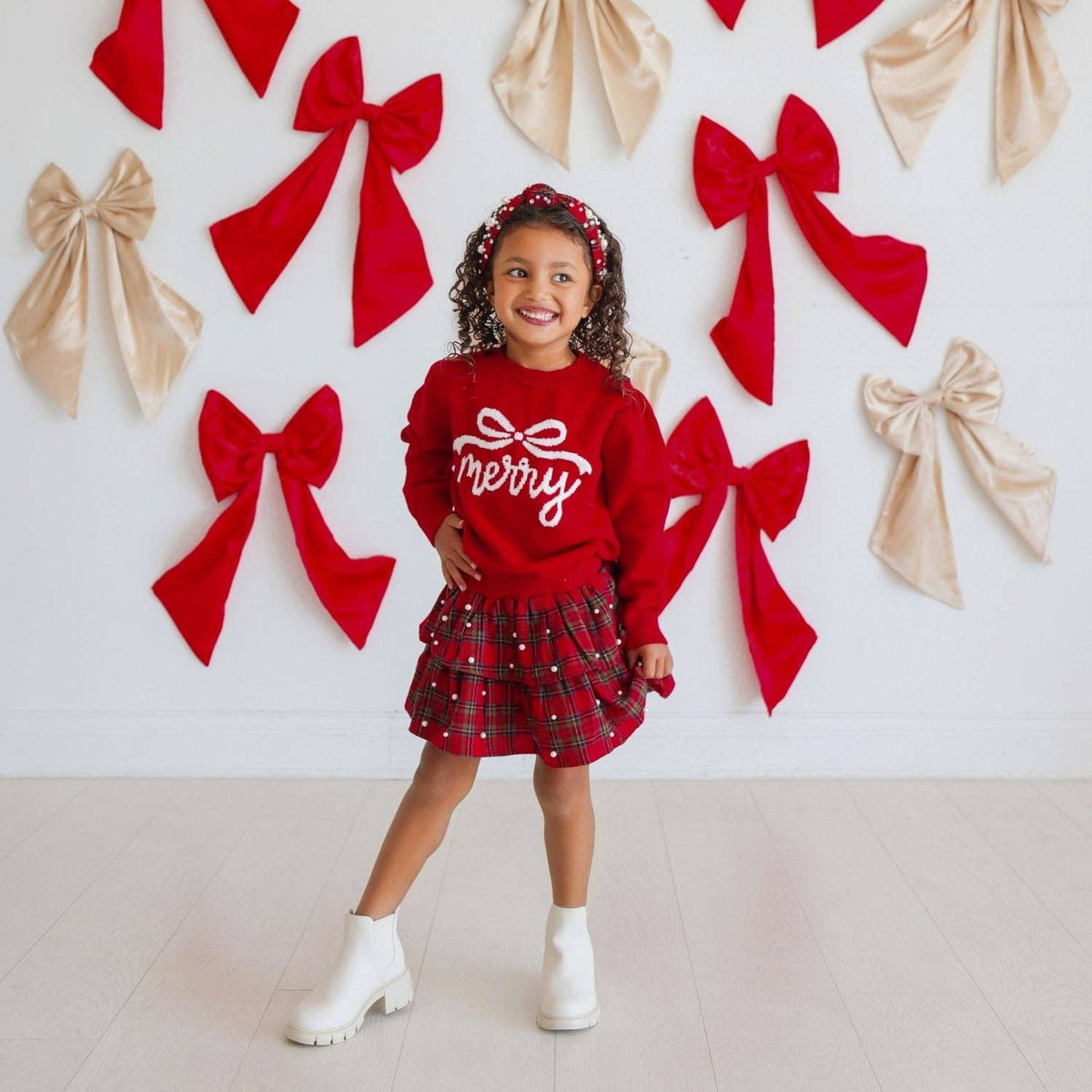Christmas Tartan Pearl Skirt - Kids Clothing - Holiday