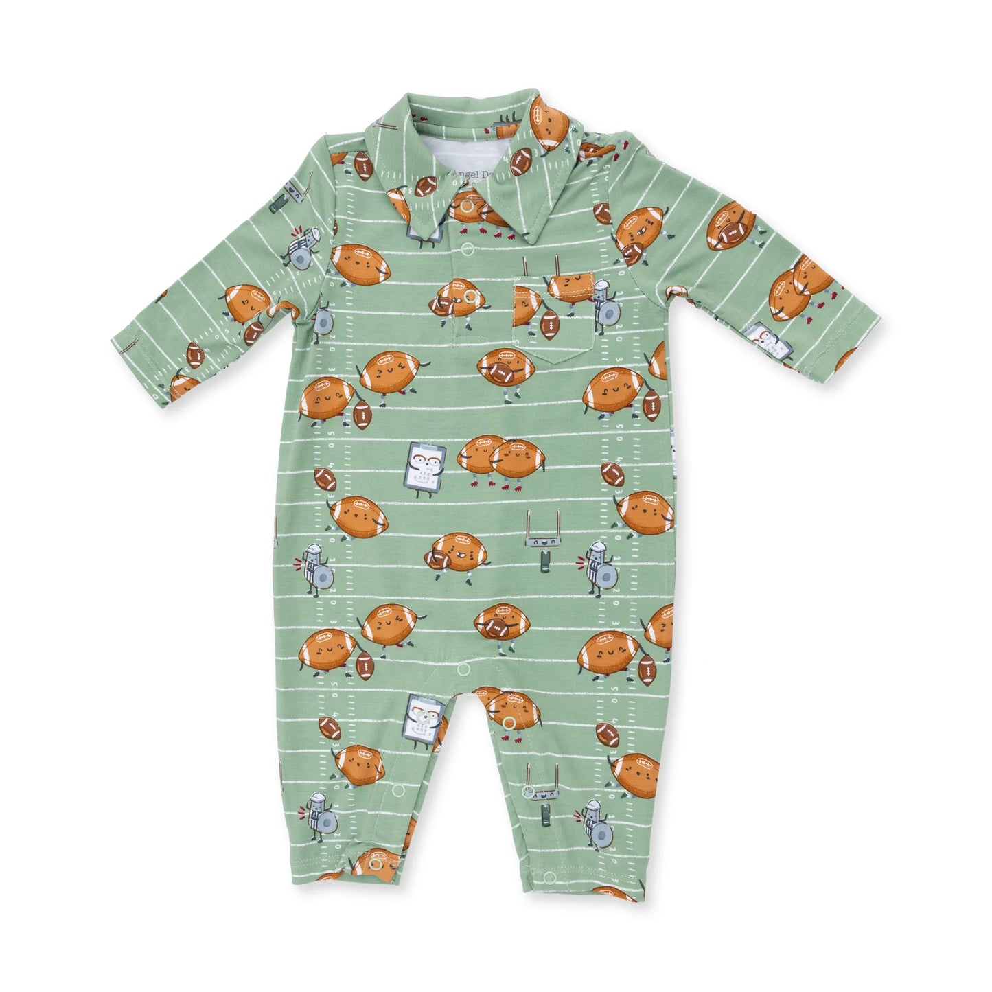 Footballs playing football- polo romper