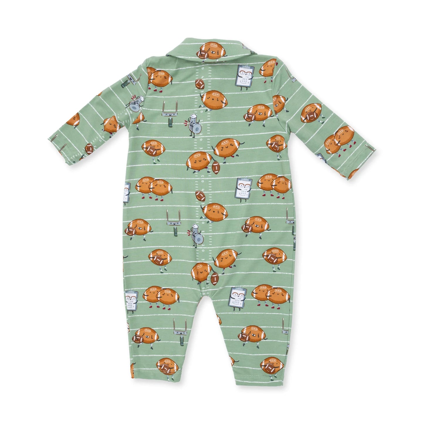 Footballs playing football- polo romper