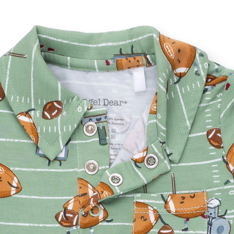 Footballs playing football- polo romper