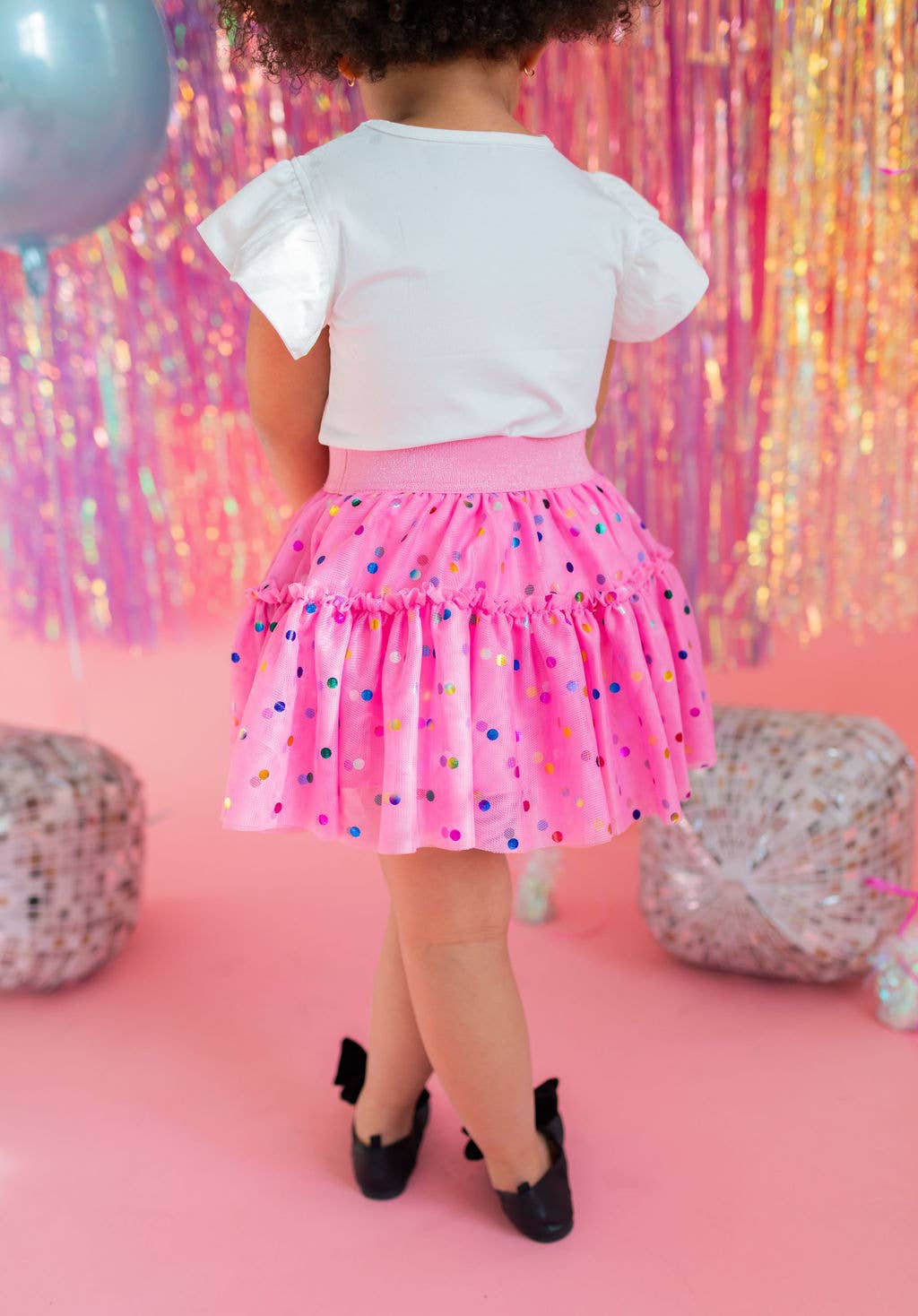 Confetti Tulle Skirt in Pink