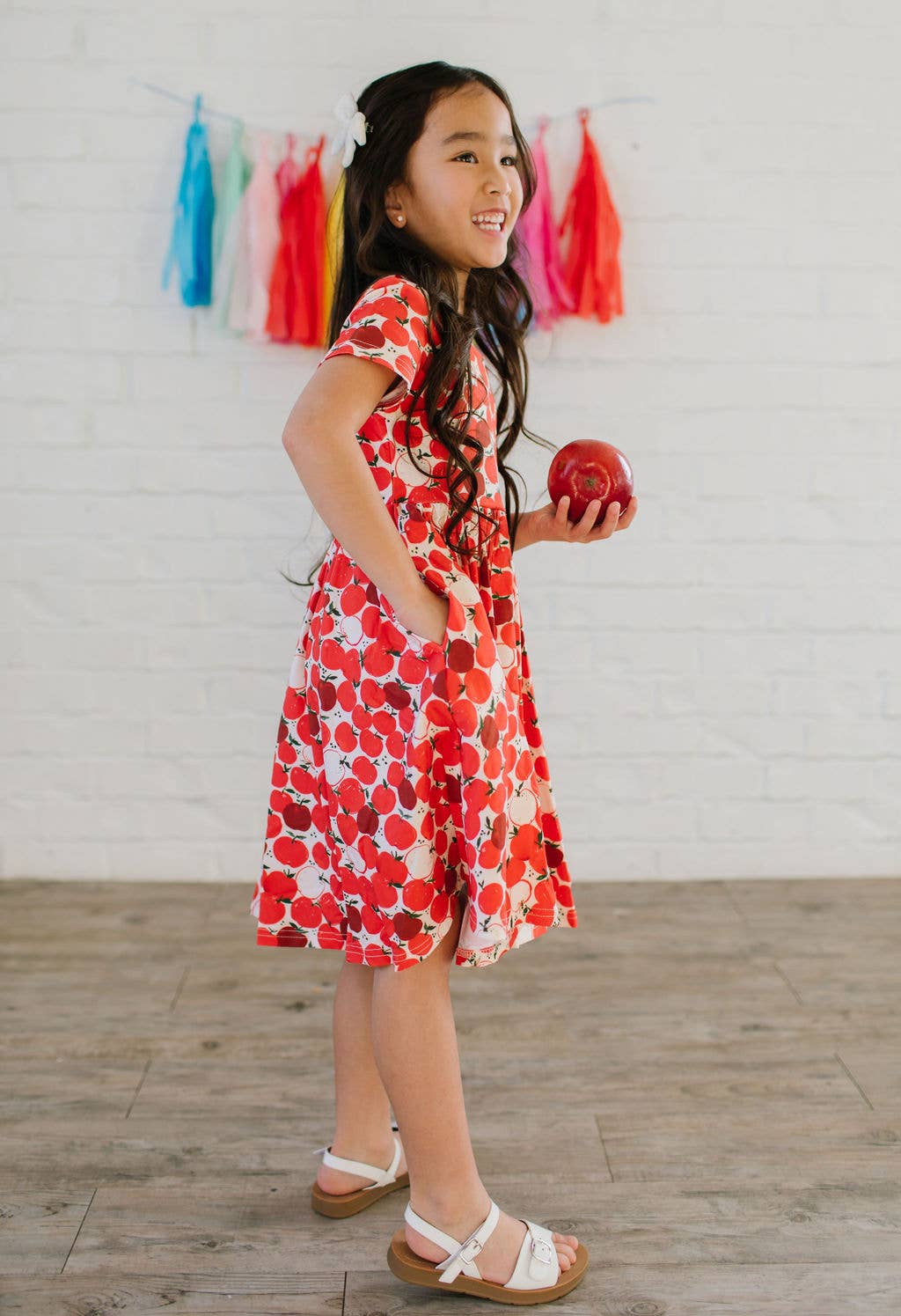 Classic Twirl Dress in Apple | Girls BACK TO SCHOOL Dress