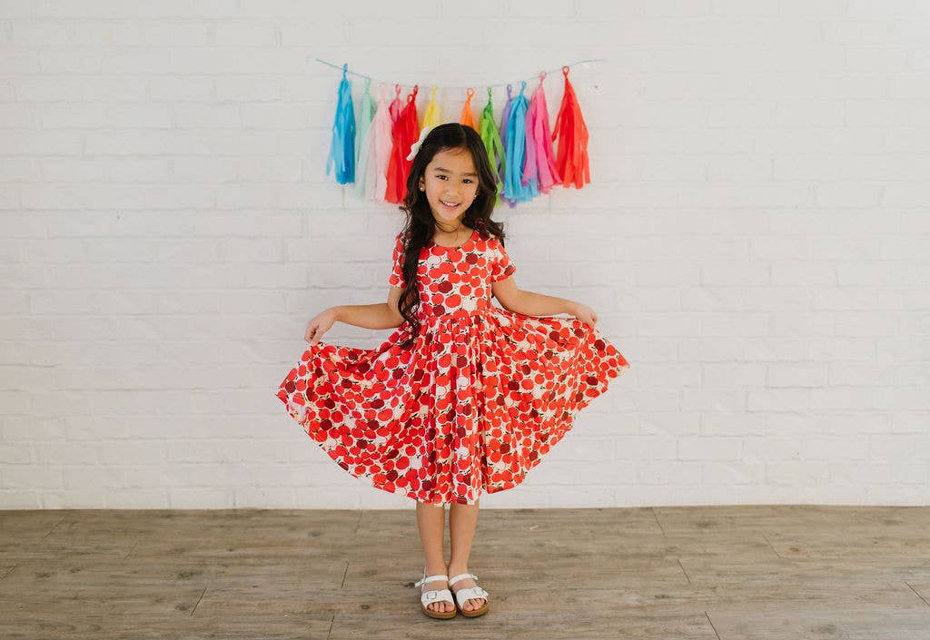 Classic Twirl Dress in Apple | Girls BACK TO SCHOOL Dress