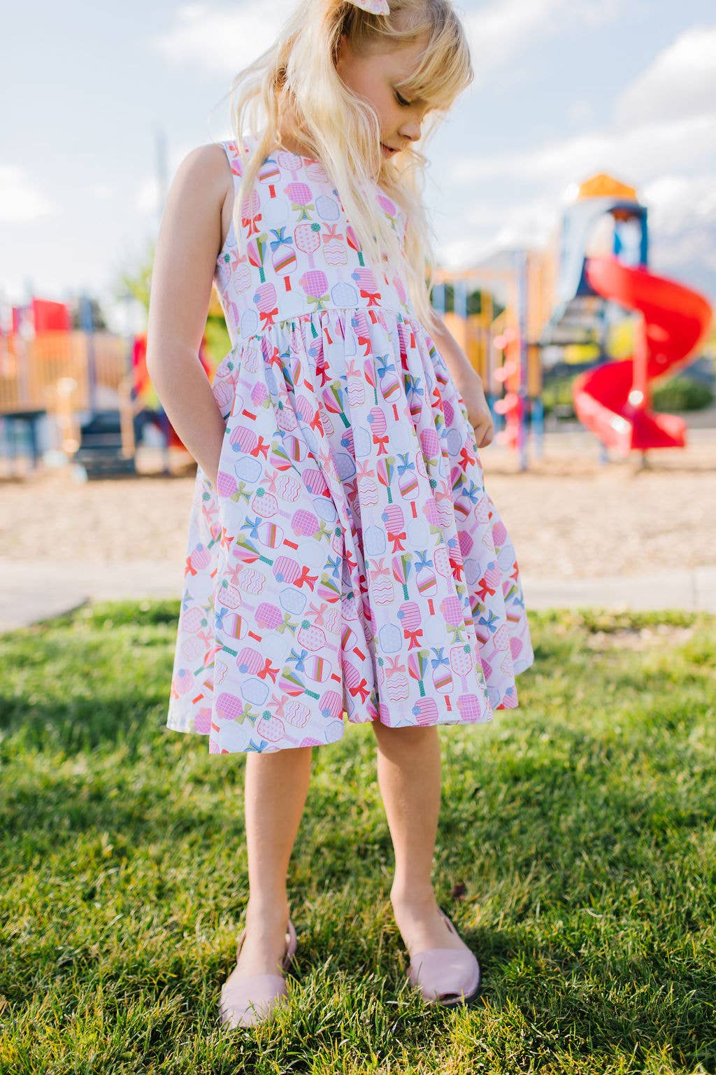 Charlotte Dress in Perfect Match | Girls Pickleball Dress