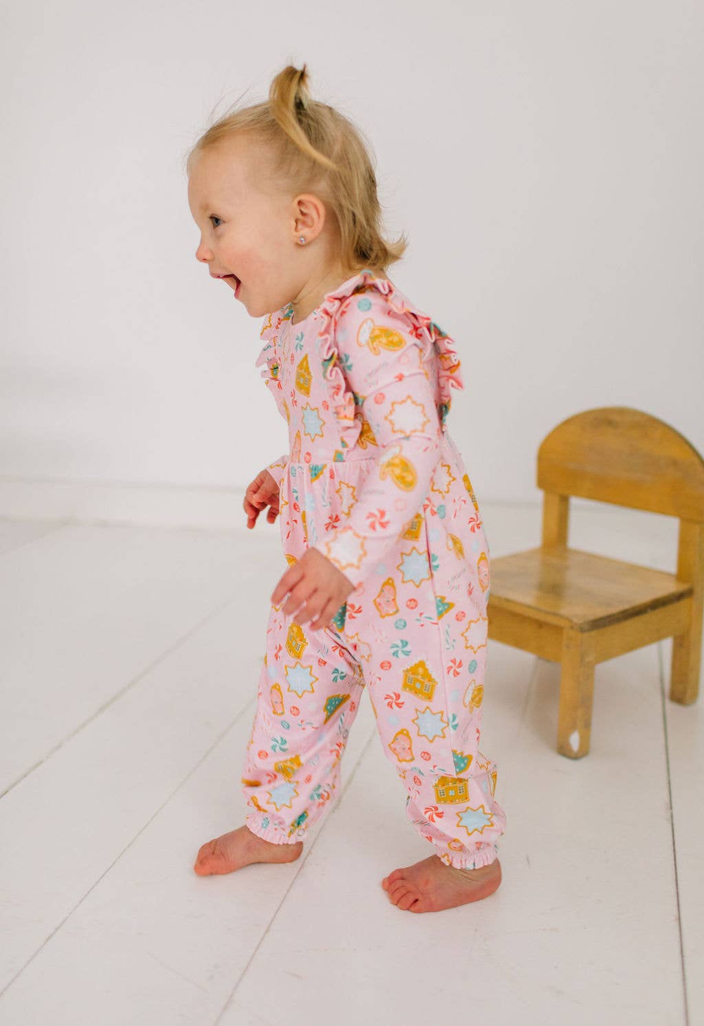 Mabel Romper in Christmas Cookies | baby clothing 