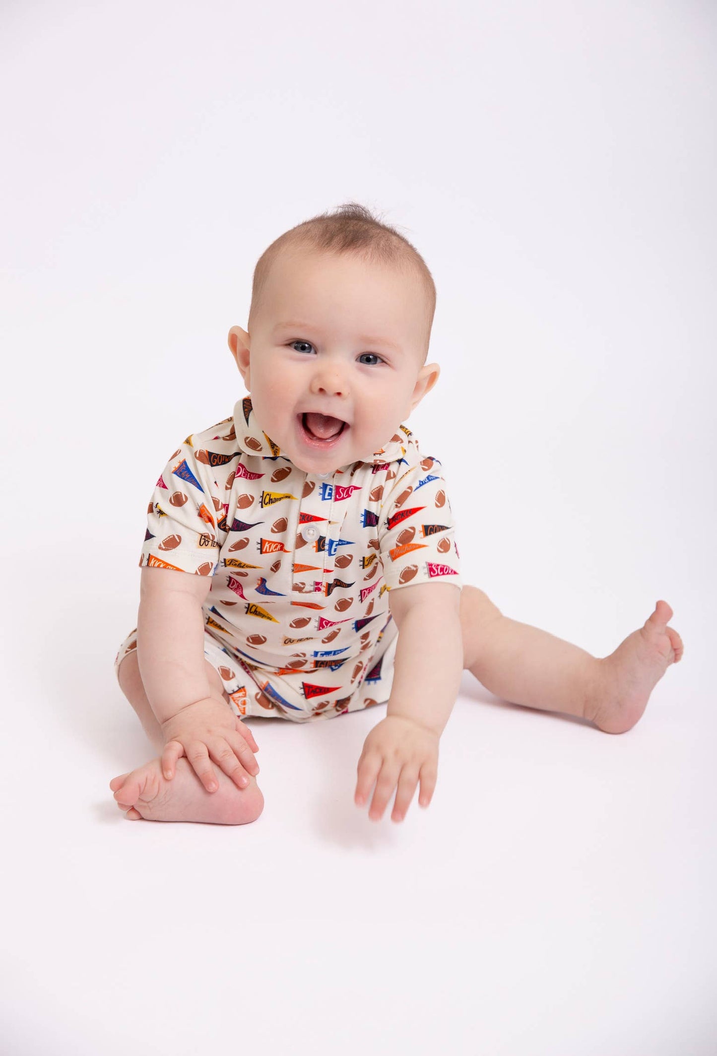 Varsity Football - SS Polo Romper