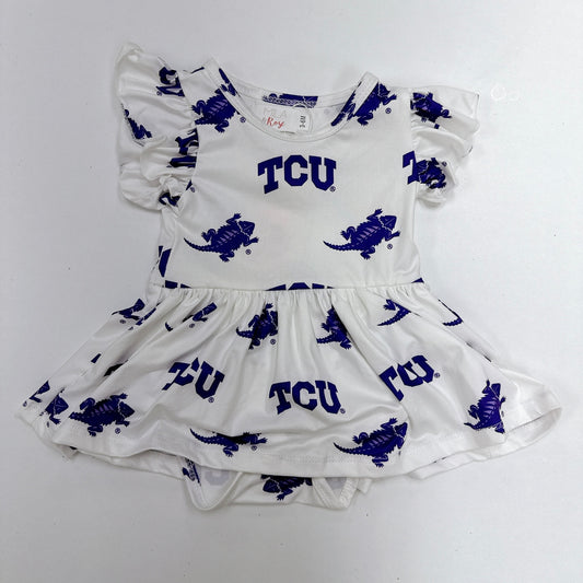 TCU White Frog Flutter Bodysuit