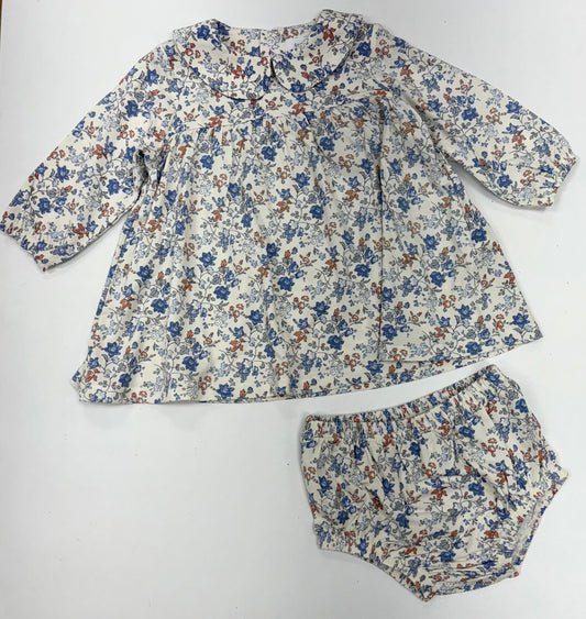 Country Girl Floral Peter Pan Collar Dress Set