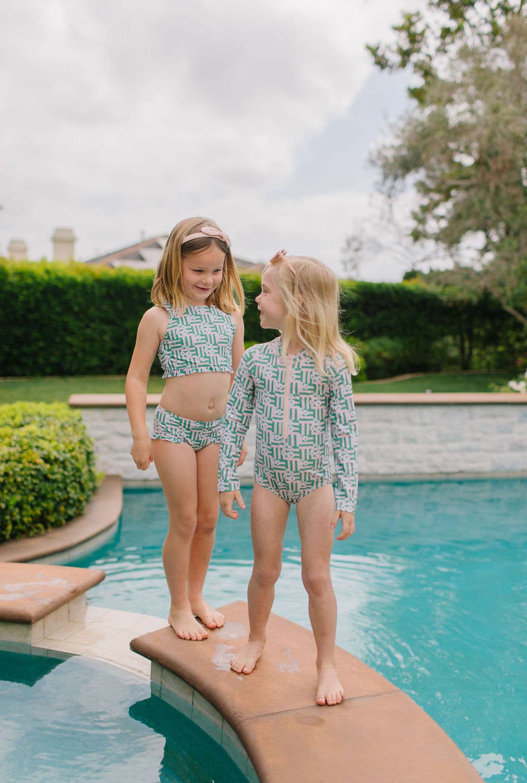 Monroe Swim in Wildflower Grid | UPF 50