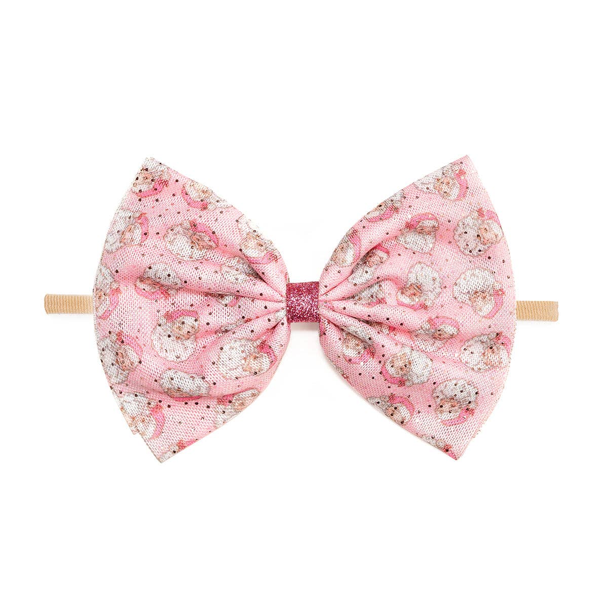 Retro Santa Christmas Tulle Bow Baby Headband - Hair Bows