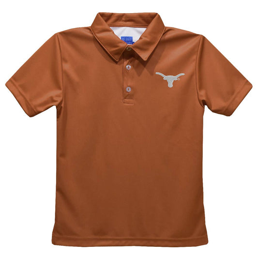 Texas Longhorns Embroidered Orange Short Sleeve Polo Shirt