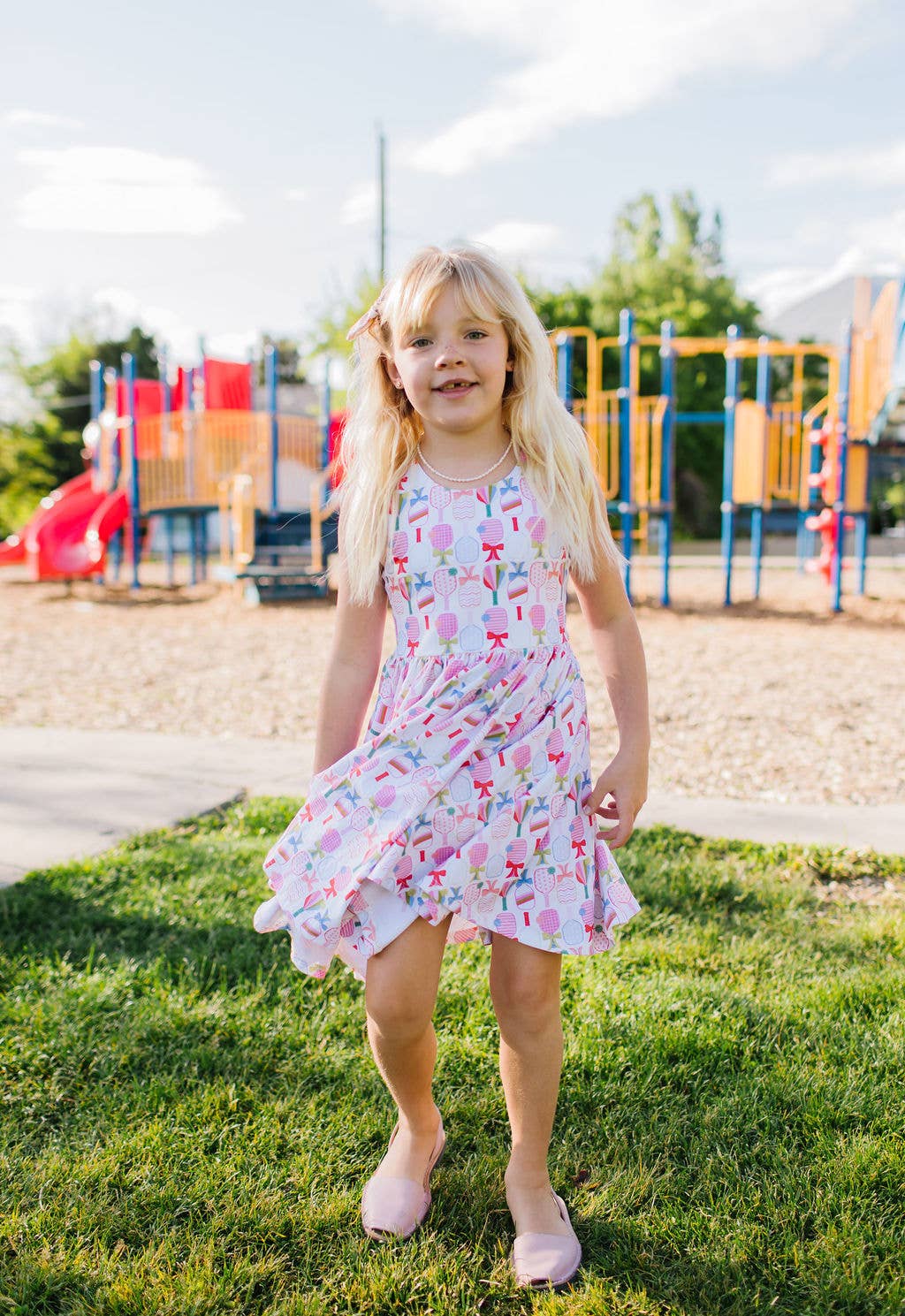 Charlotte Dress in Perfect Match | Girls Pickleball Dress
