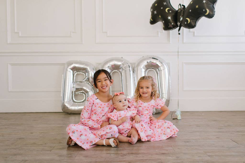 Olivia Dress in Floral Ghost | Girls Halloween Dress 