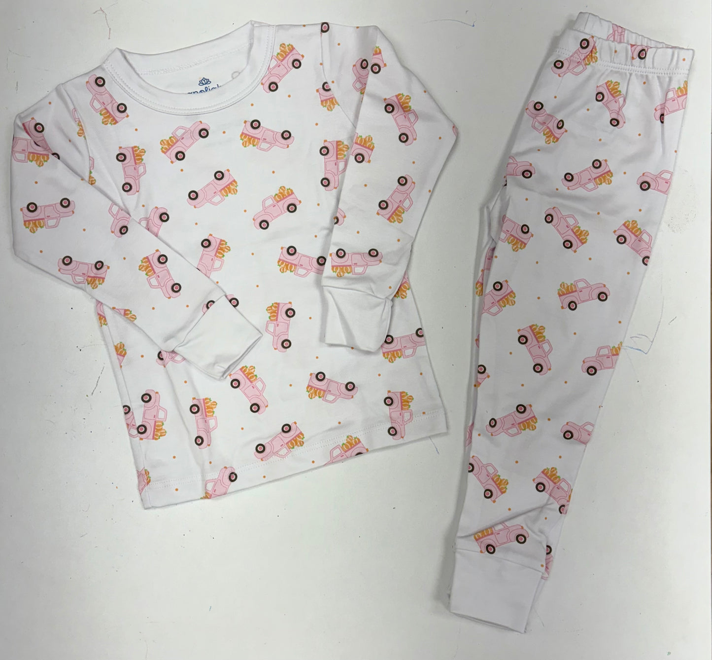 Pumpkin Patch Fun- Long Pajamas Pink