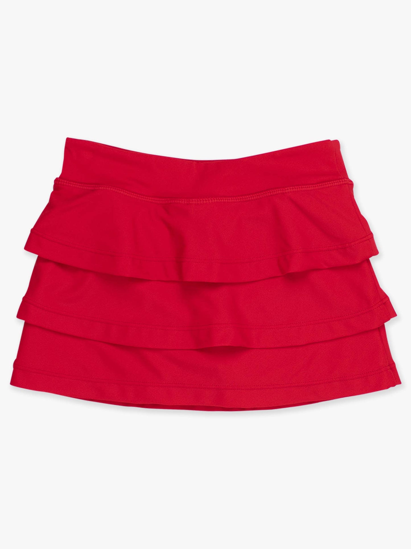 Girls Red Tiered Active Skort