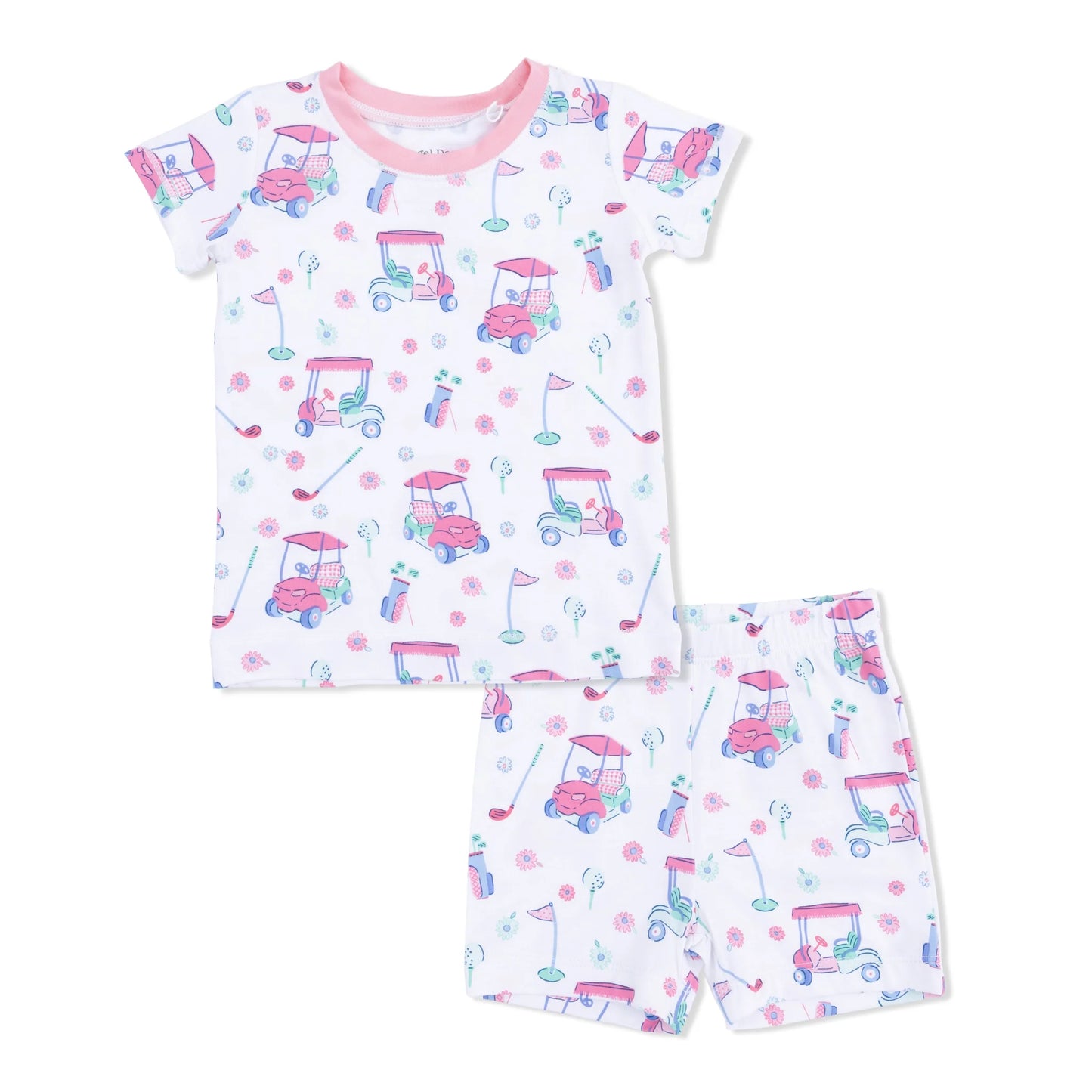Golf Cart and Flowers Loungewear Shorts Set