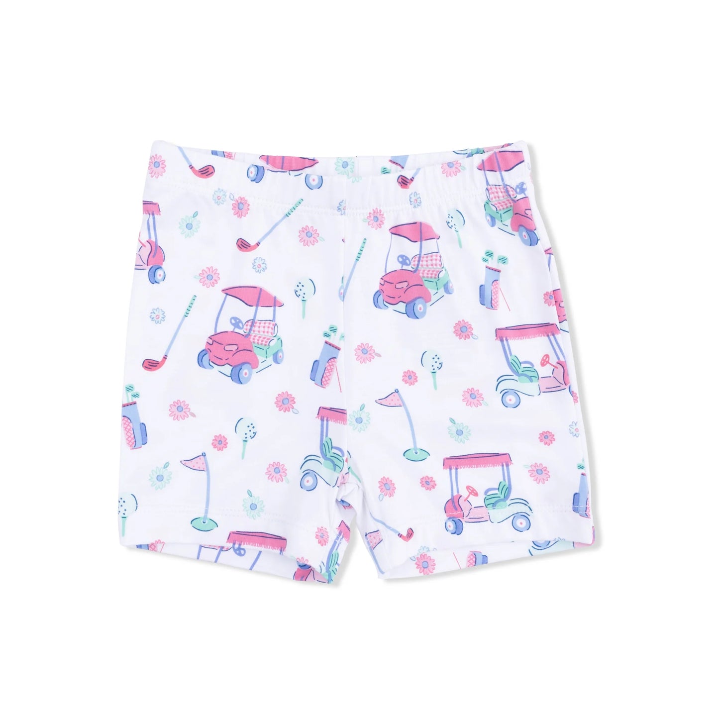 Golf Cart and Flowers Loungewear Shorts Set