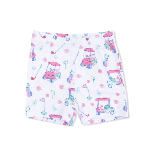 Golf Cart and Flowers Loungewear Shorts Set
