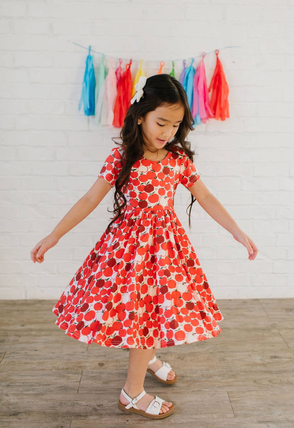 Classic Twirl Dress in Apple | Girls BACK TO SCHOOL Dress