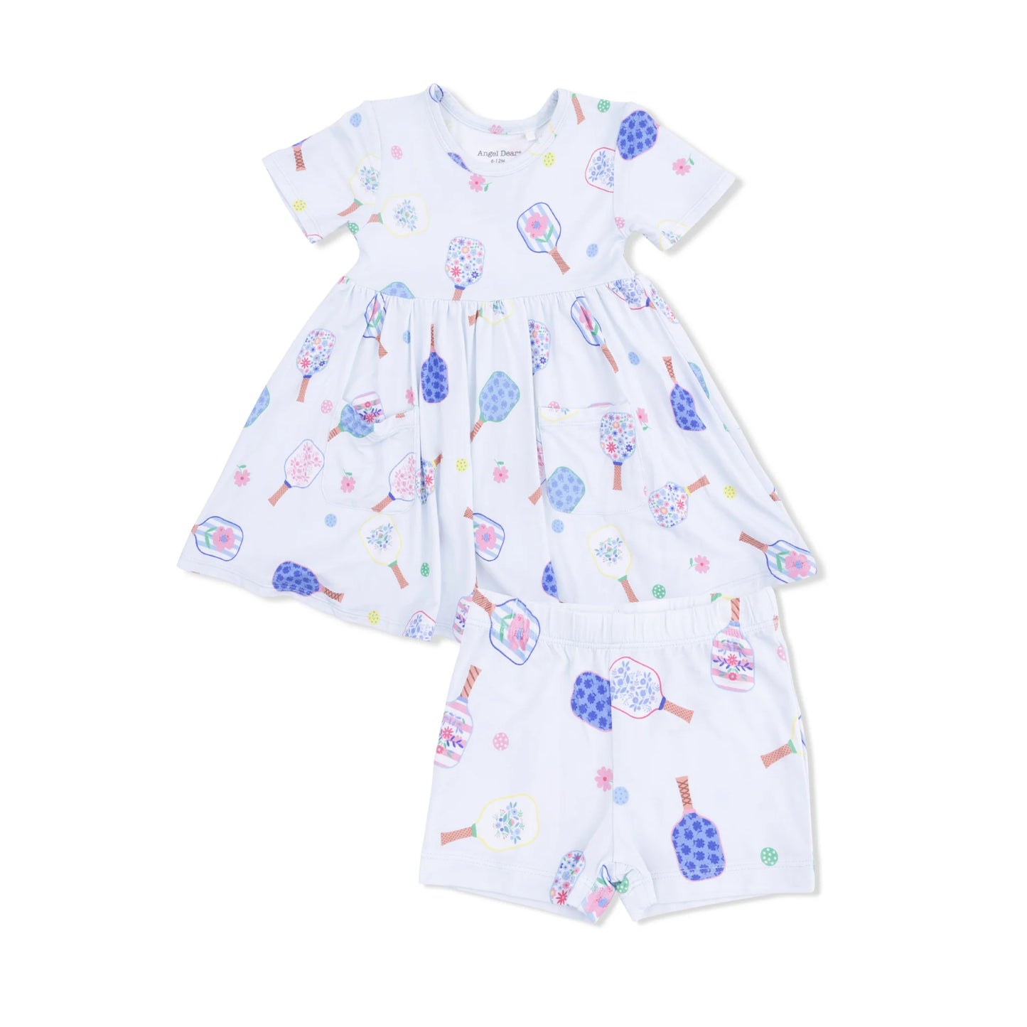 Floral Pickleball- Twirly Dress w/ short