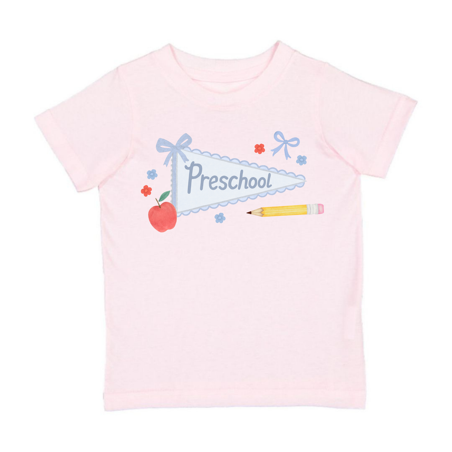 Preschool Pennant Short Sleeve T-Shirt-Pink