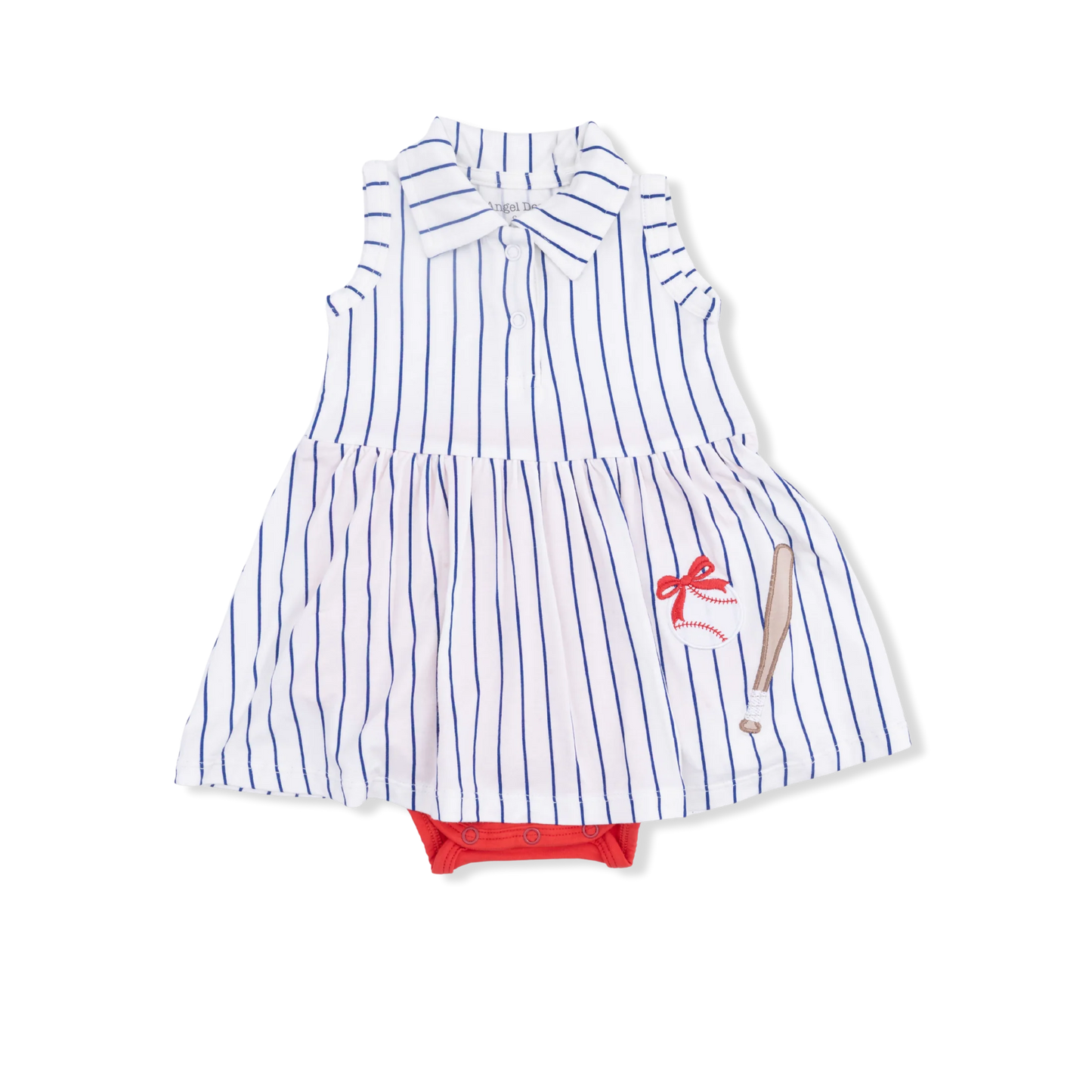 Baseball Stripe- polo tennis dress