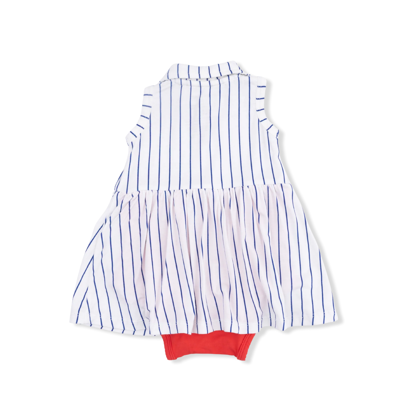 Baseball Stripe- polo tennis dress