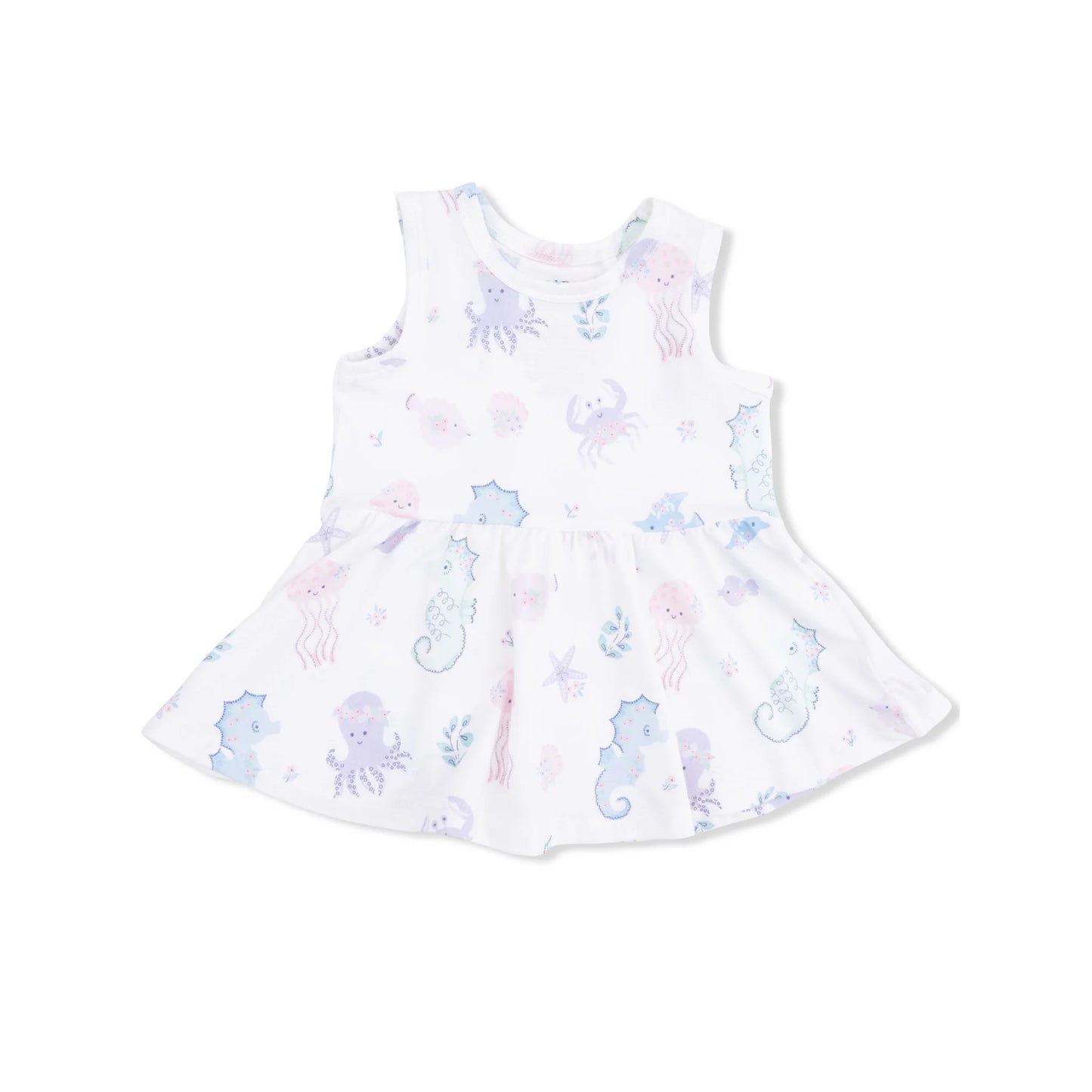Floral Sea Creatures Peplum Tank Top and Bike Short