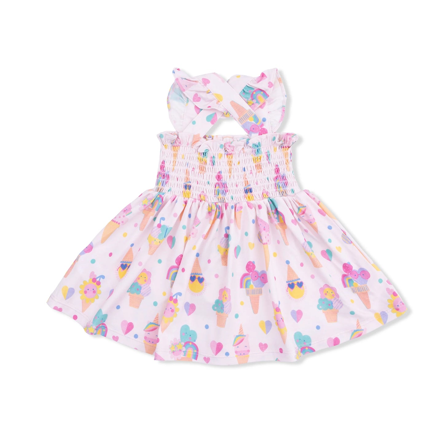 Smocked top w/ bloomer- ice cream fun crew