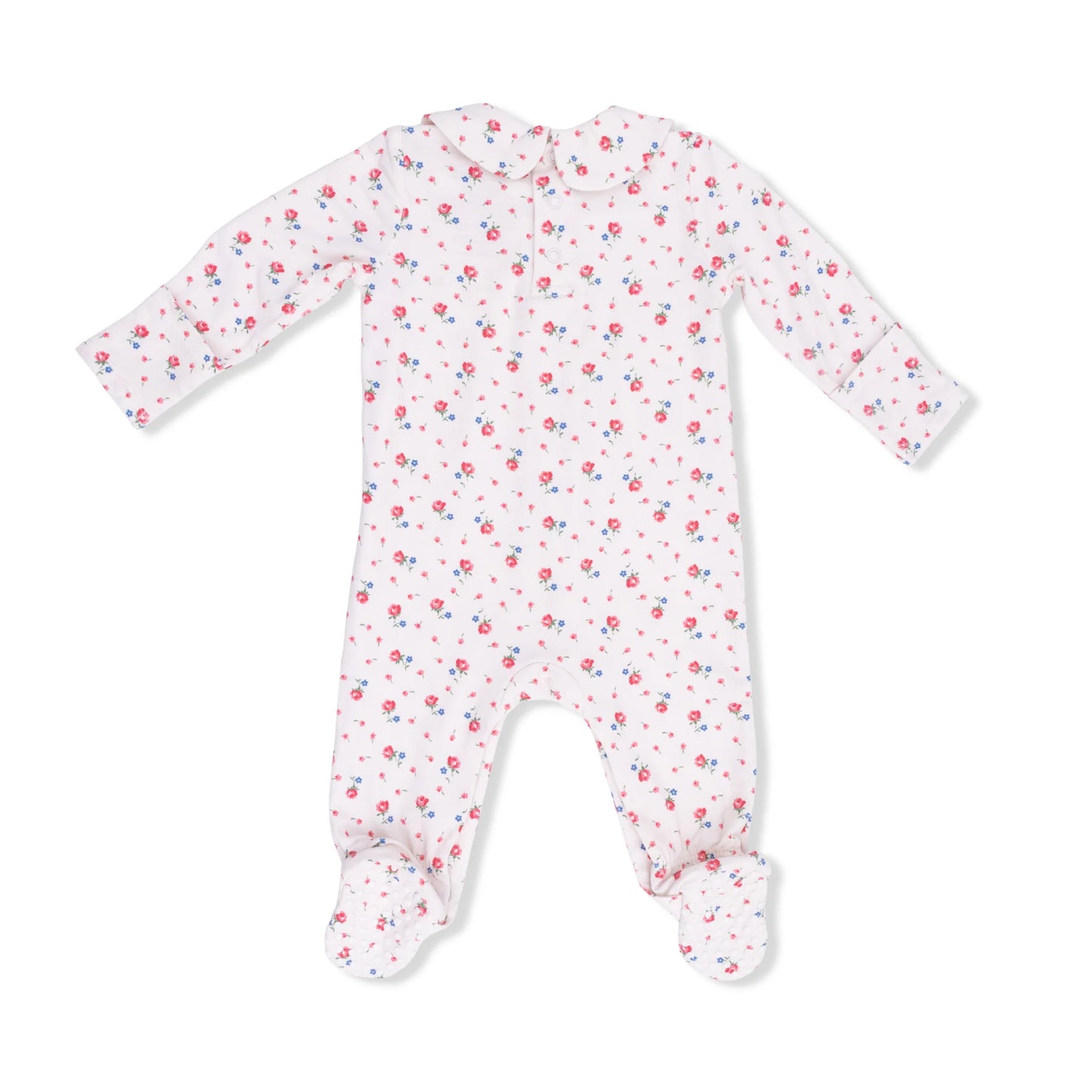 Joli Rosette Smocked Peter Pan Snap Footie