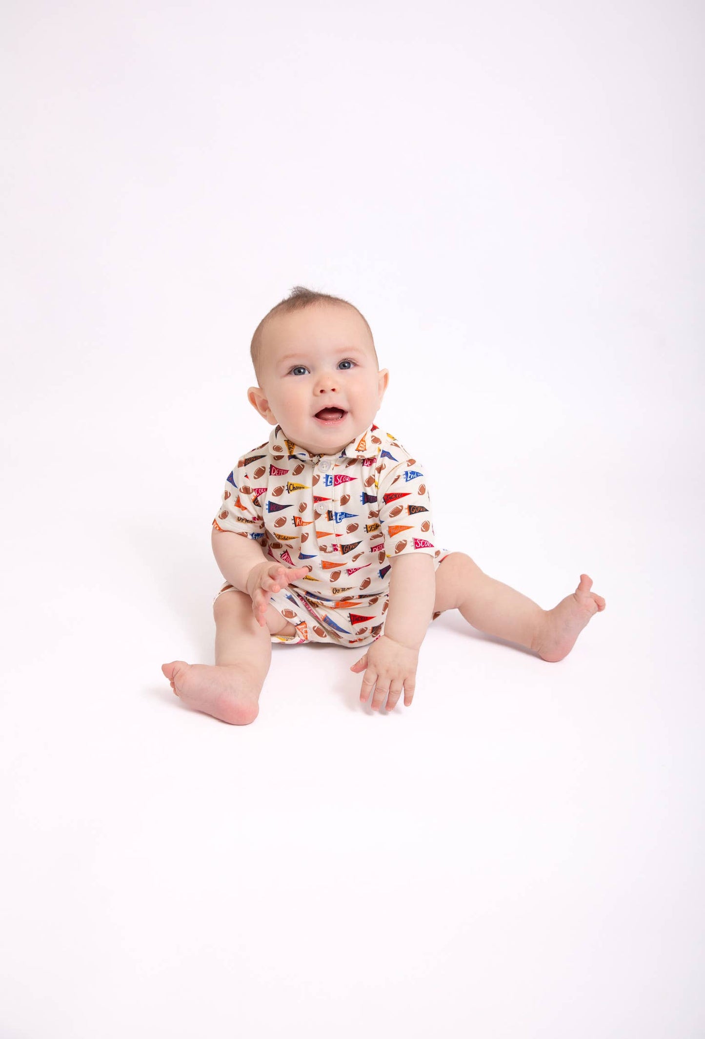 Varsity Football - SS Polo Romper