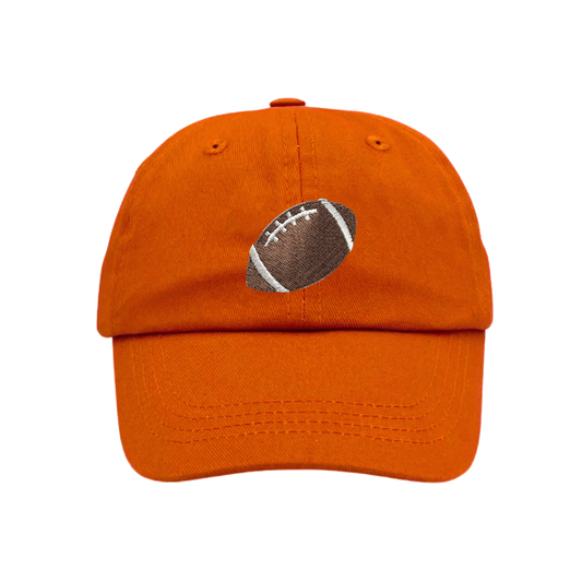 Burnt Orange Football Baseball Hat (Baby, Youth)