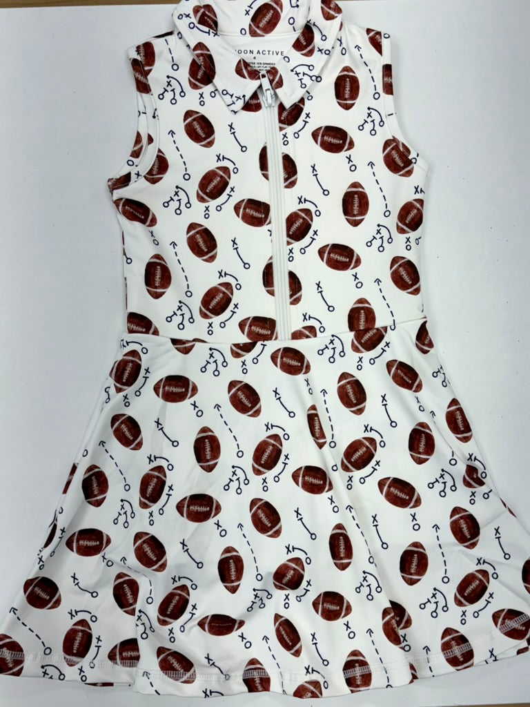White Football Collar Tennis Dress