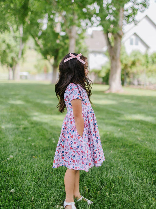 Classic Twirl Dress in Pink Celebration