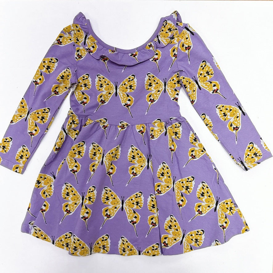 Ruffle Collar Ballet Dress- Butterflies
