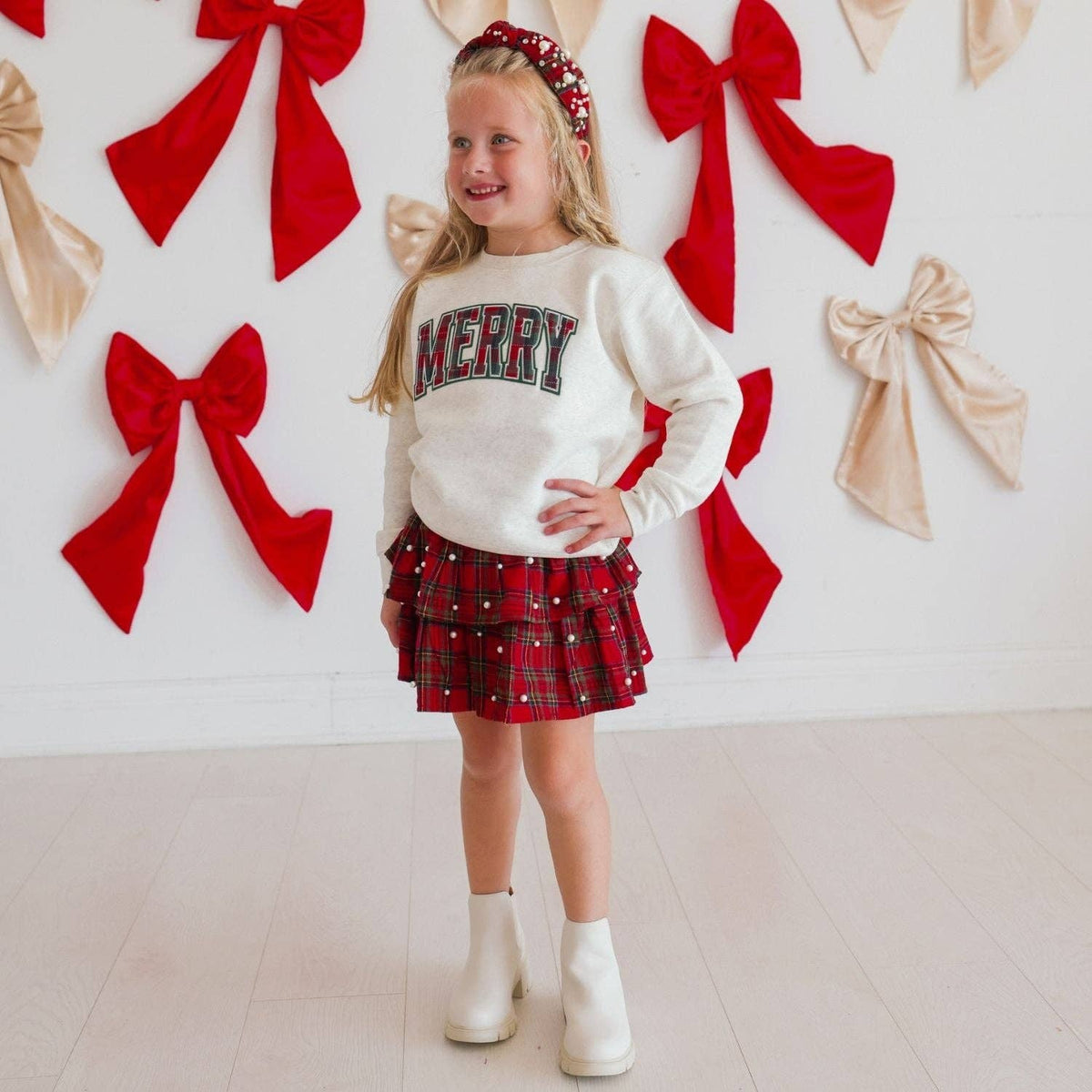 Christmas Tartan Pearl Skirt - Kids Clothing - Holiday