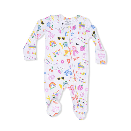 Girl Power Zipper Footie