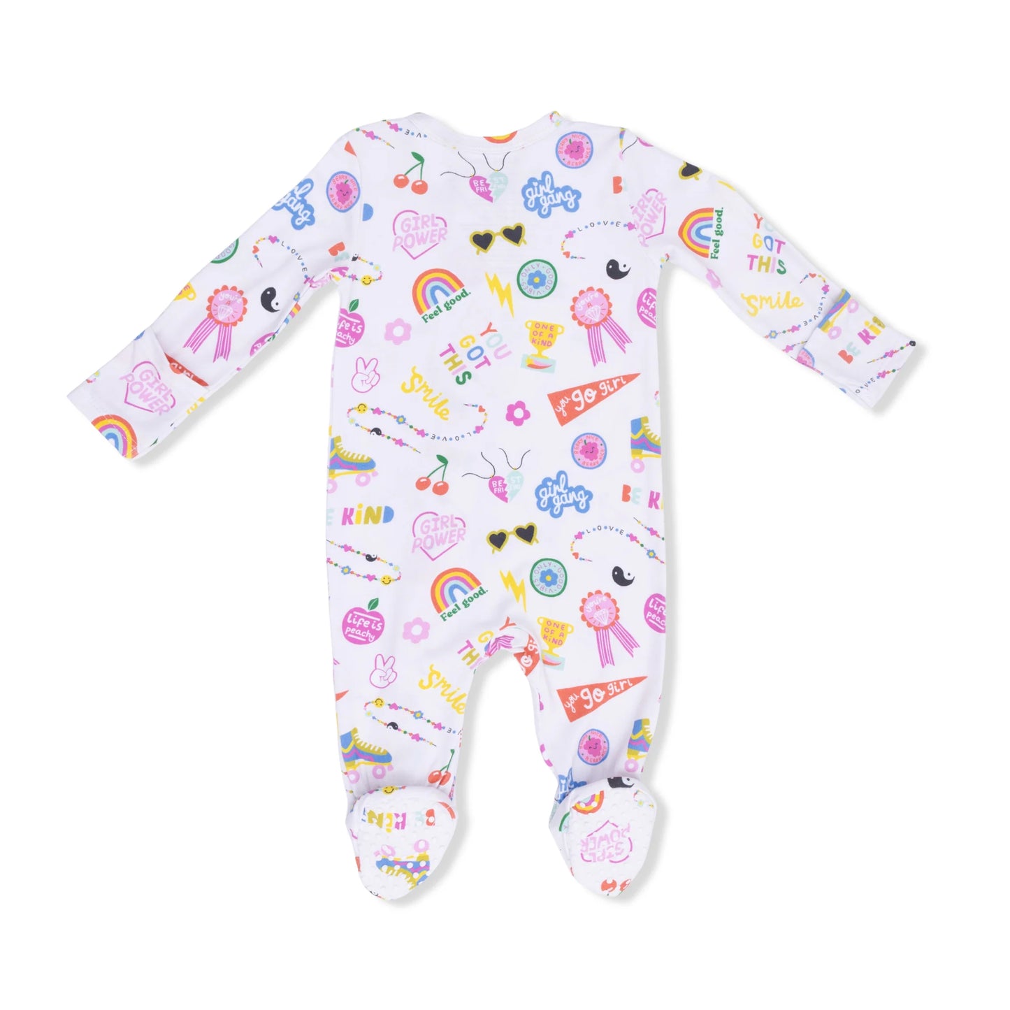 Girl Power Zipper Footie