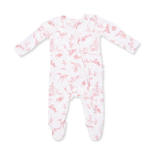 Ballet Toile zipper footie