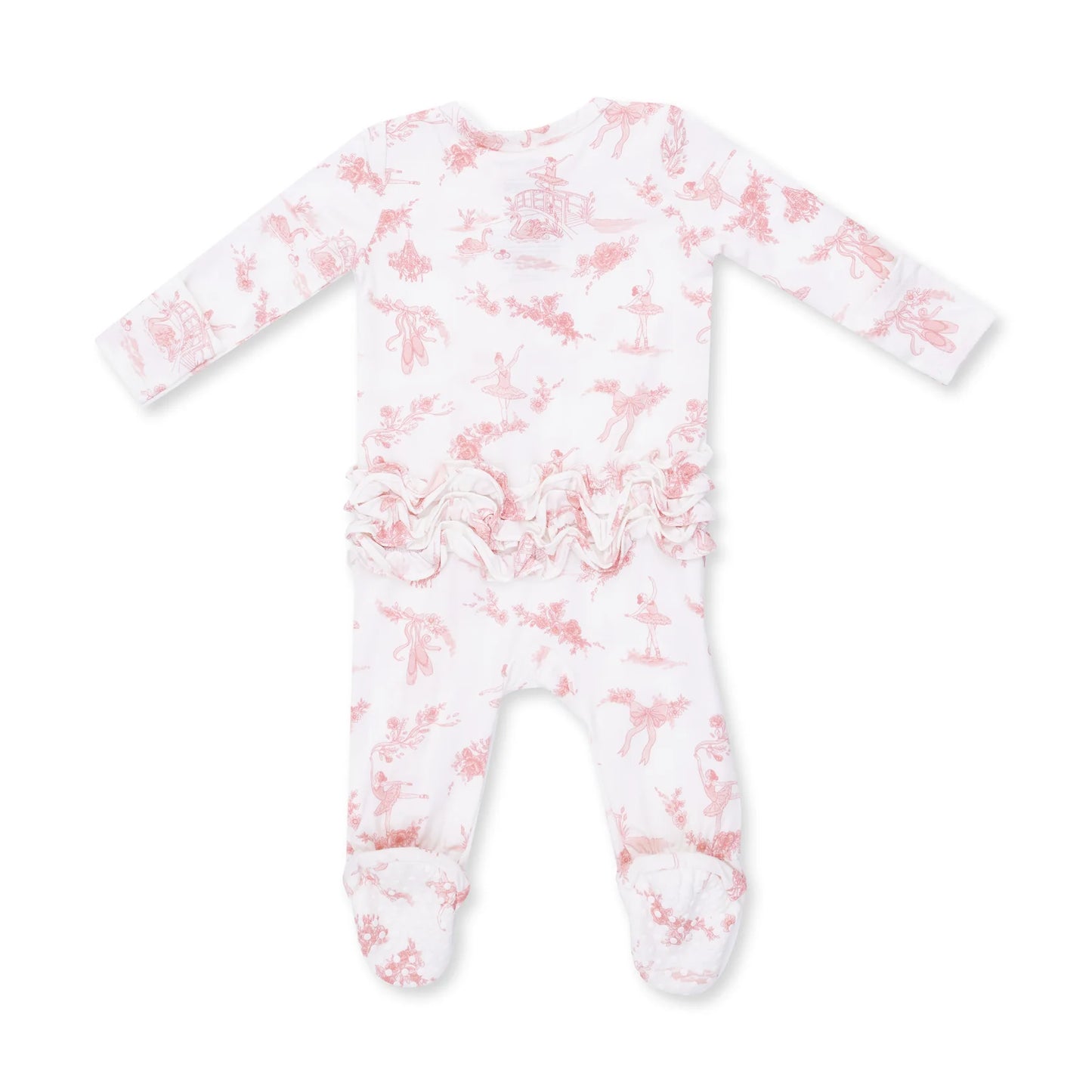 Ballet Toile zipper footie